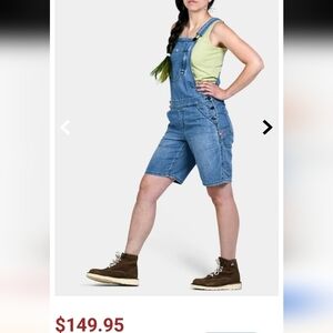 Dovetail Women's Hemp Utility Shortall Indigo Denim Size 10 New With Tag Overall